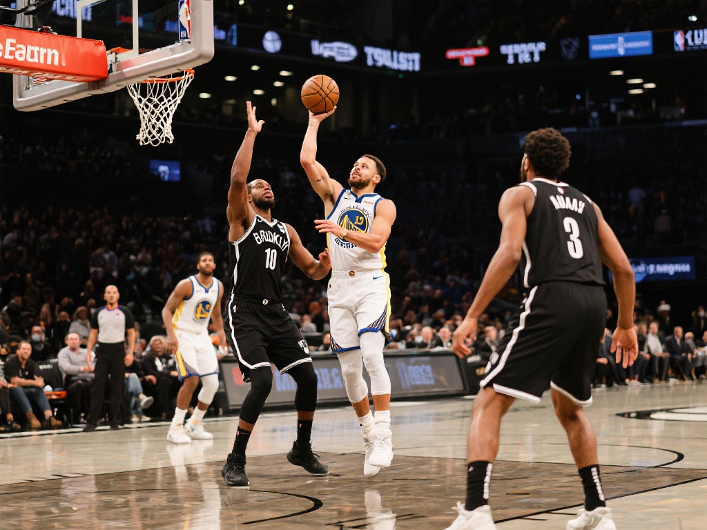 关键进攻回合失准,克莱丁威迪三分憾负篮网 勇士与篮网的这场比赛从开局便充满了火药味